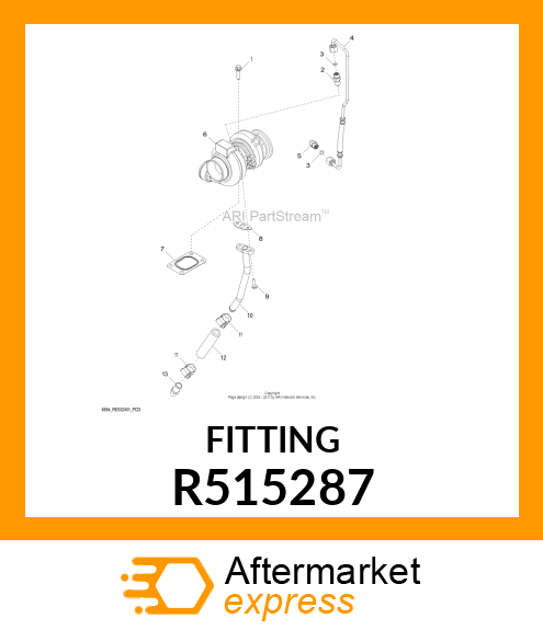 FITTING, HOSE 180 D R515287