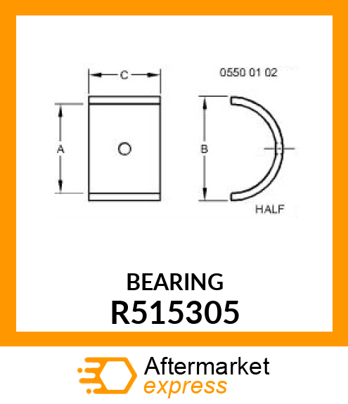 BEARING, MAIN HALF THRUST R515305