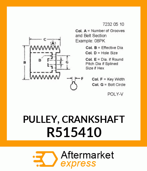 PULLEY, CRANKSHAFT R515410