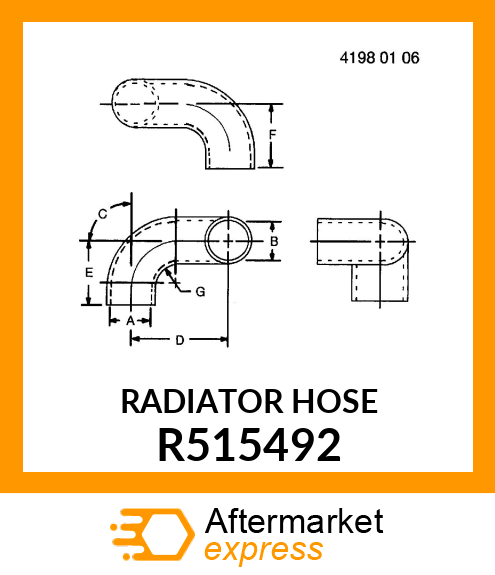 RADIATOR HOSE R515492