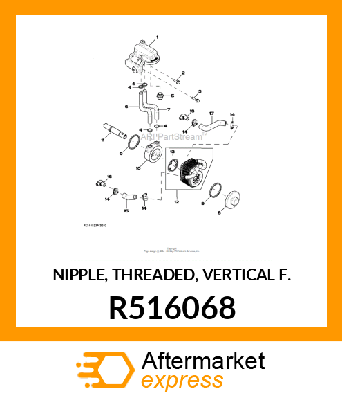 NIPPLE, THREADED, VERTICAL F. R516068