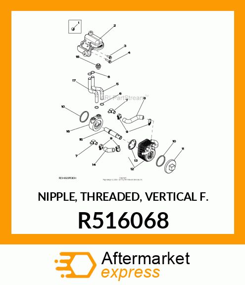 NIPPLE, THREADED, VERTICAL F. R516068