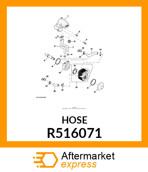 HOSE, OIL COOLER R516071