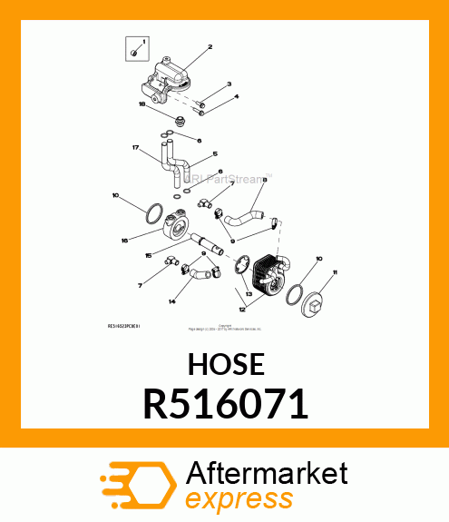 HOSE, OIL COOLER R516071