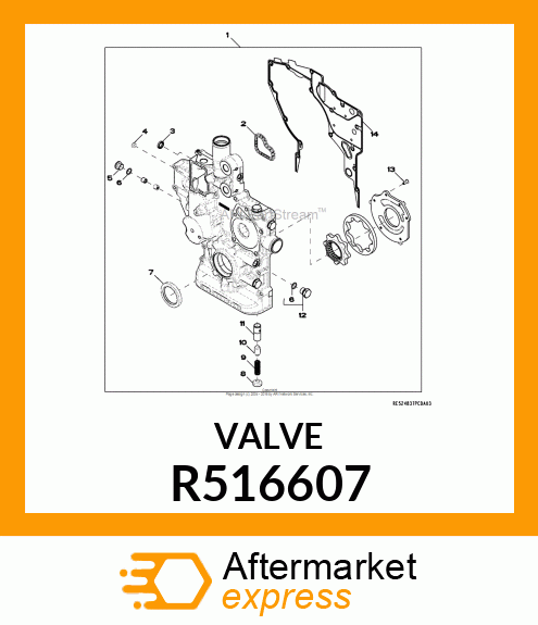 VALVE, OIL PRESSURE REGULATION R516607