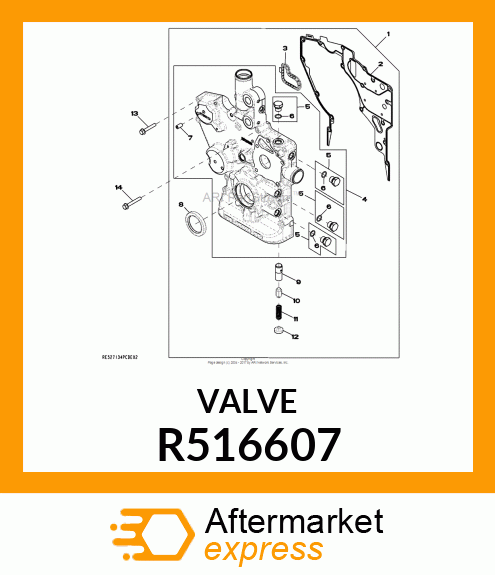 VALVE, OIL PRESSURE REGULATION R516607