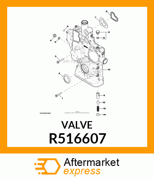 VALVE, OIL PRESSURE REGULATION R516607