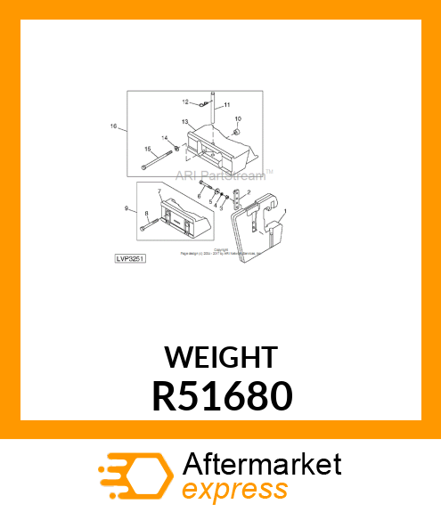 WEIGHT,QUICK TATCH R51680