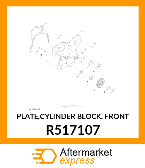 PLATE,CYLINDER BLOCK FRONT R517107