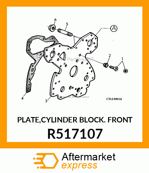 PLATE,CYLINDER BLOCK FRONT R517107