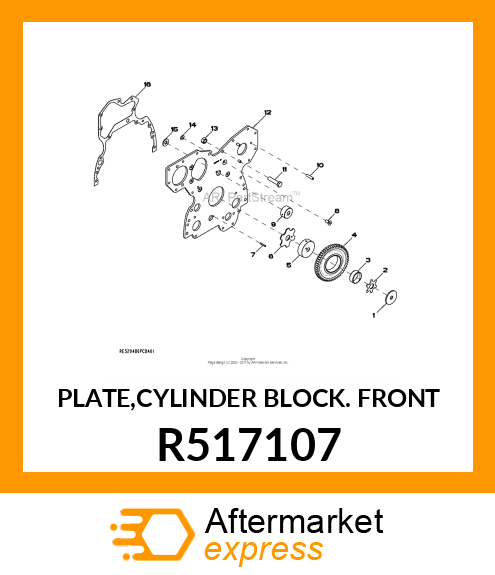 PLATE,CYLINDER BLOCK FRONT R517107