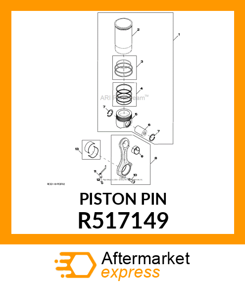 PIN, PISTON R517149