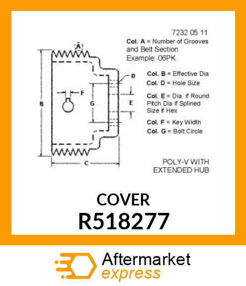 PULLEY,CRANKSHAFT R518277