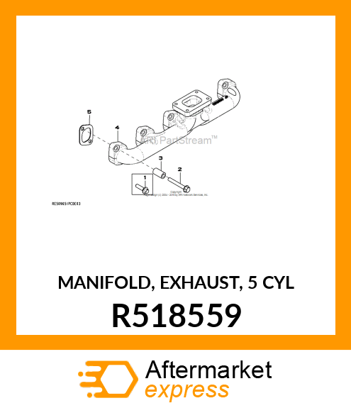 MANIFOLD, EXHAUST, 5 CYL R518559