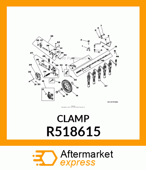 CLAMP ASSEMBLY, NOZZLE R518615