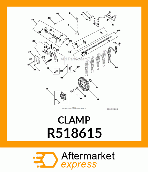 CLAMP ASSEMBLY, NOZZLE R518615