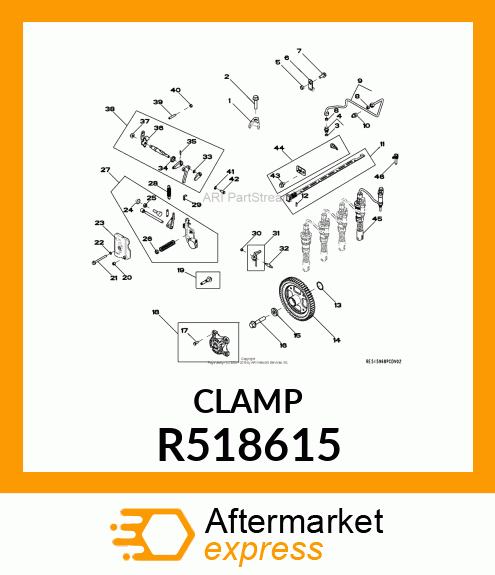 CLAMP ASSEMBLY, NOZZLE R518615