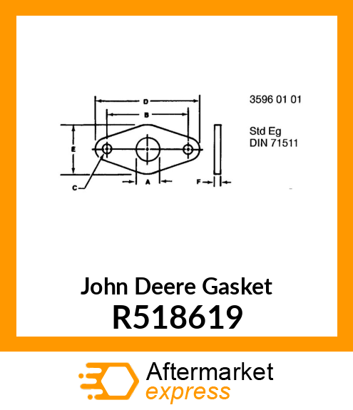 GASKET, EGR TUBE R518619