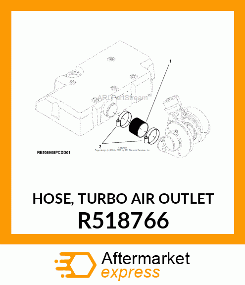 HOSE, TURBO AIR OUTLET R518766