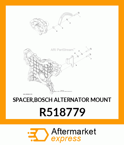 SPACER,BOSCH ALTERNATOR MOUNT R518779