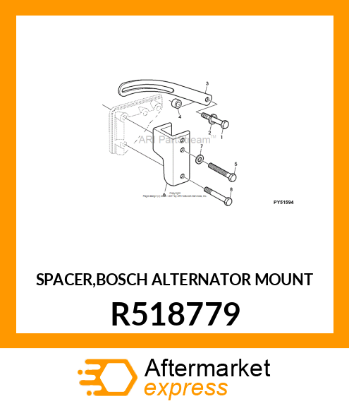 SPACER,BOSCH ALTERNATOR MOUNT R518779