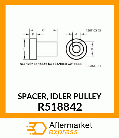 SPACER, IDLER PULLEY R518842