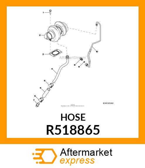 HOSE, TURBO DRAIN R518865