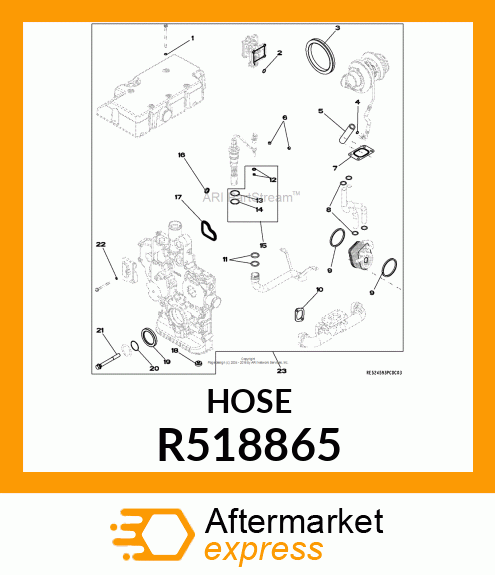 HOSE, TURBO DRAIN R518865