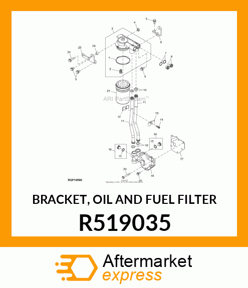 BRACKET, OIL AND FUEL FILTER R519035