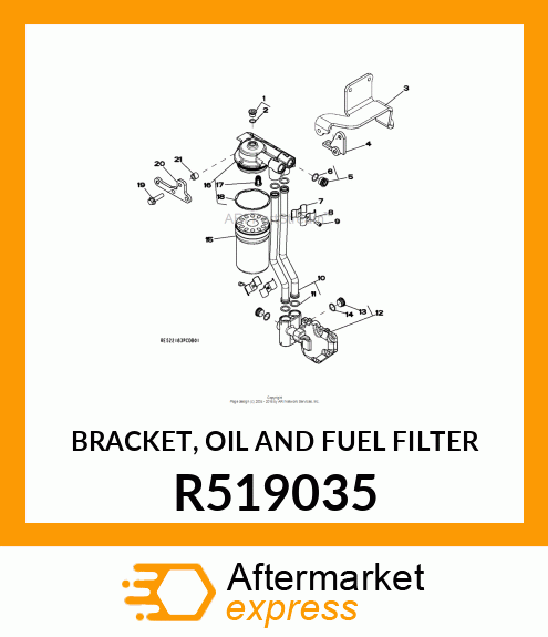 BRACKET, OIL AND FUEL FILTER R519035