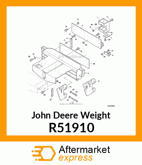 WEIGHT, WEIGHT, AUXILIARY FRONT R51910