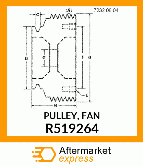 PULLEY, FAN R519264