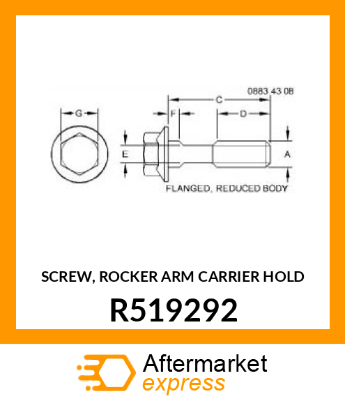 SCREW, ROCKER ARM CARRIER HOLD R519292