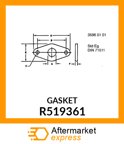 GASKET, EXHAUST MANIFOLD R519361