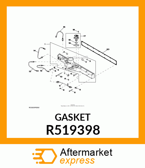 GASKET, VALVE EXH. GAS RECIRC. R519398