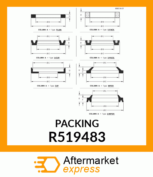 PACKING, FUEL FILTER R519483