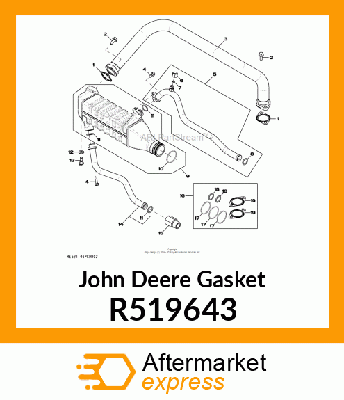 GASKET (EGR CROSSOVER TUBE (PIPE)) R519643