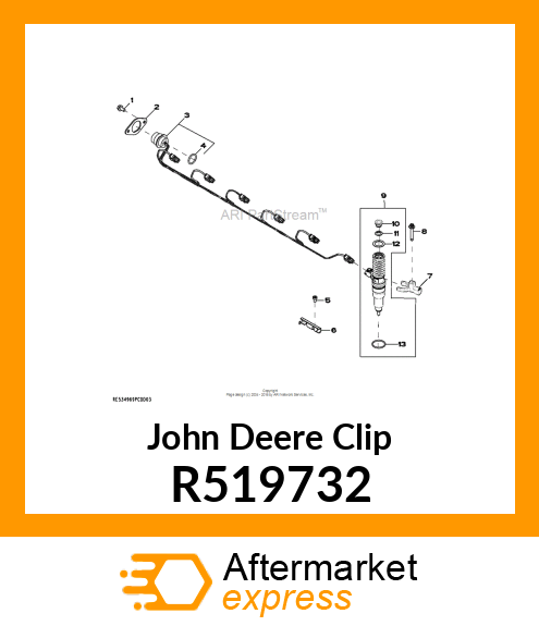 CLIP, HARNESS CLIP, EUI S650 TIER R519732