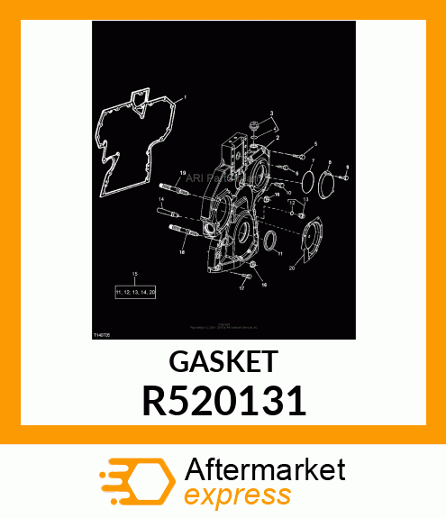 GASKET, TIMING GEAR COVER R520131