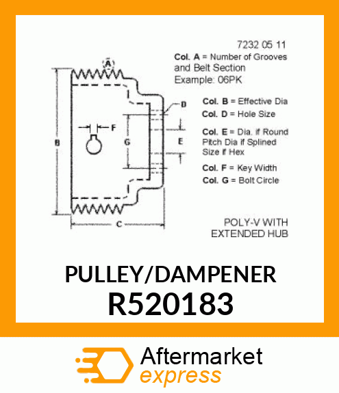 PULLEY,CRANKSHAFT R520183