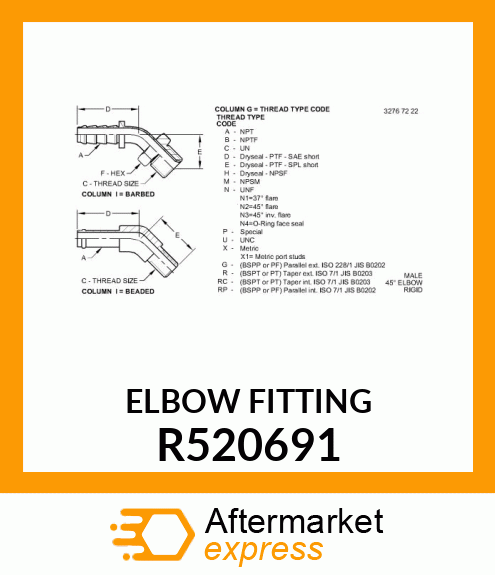 ELBOW FITTING R520691