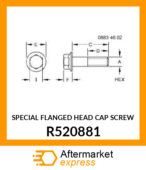 SPECIAL FLANGED HEAD CAP SCREW R520881