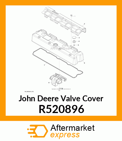 VALVE COVER, 4 CYLINDER, NO OIL FIL R520896