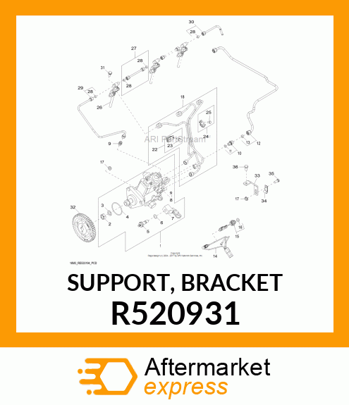 SUPPORT, BRACKET R520931