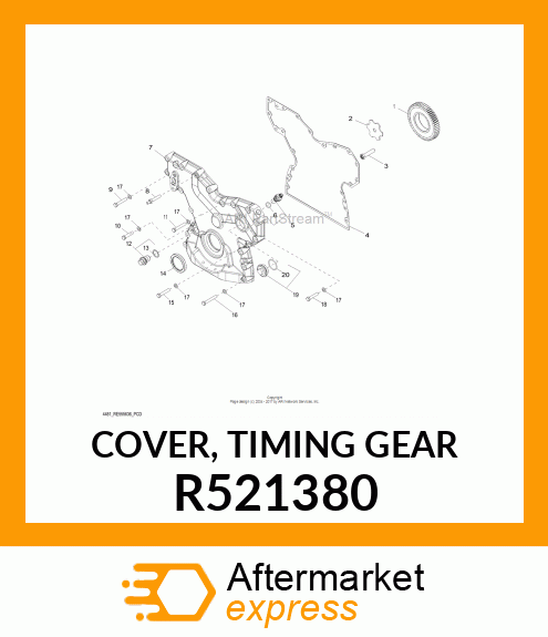 COVER, TIMING GEAR R521380