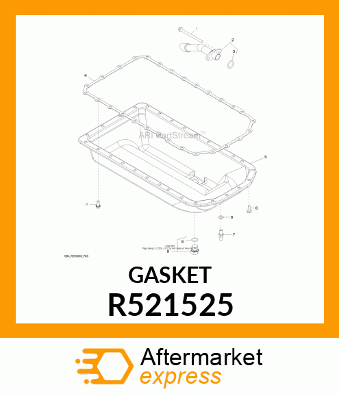 GASKET,OIL PAN, 4CYL, STEEL, M8 amp; M R521525