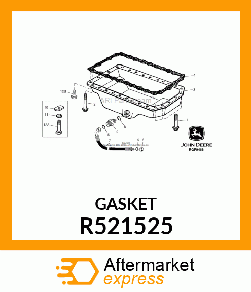 GASKET,OIL PAN, 4CYL, STEEL, M8 amp; M R521525