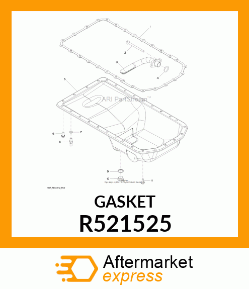 GASKET,OIL PAN, 4CYL, STEEL, M8 amp; M R521525