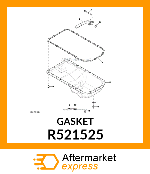 GASKET,OIL PAN, 4CYL, STEEL, M8 amp; M R521525