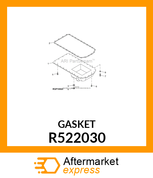 GASKET,OIL PAN, 4CYL, STEEL, 3/8" R522030